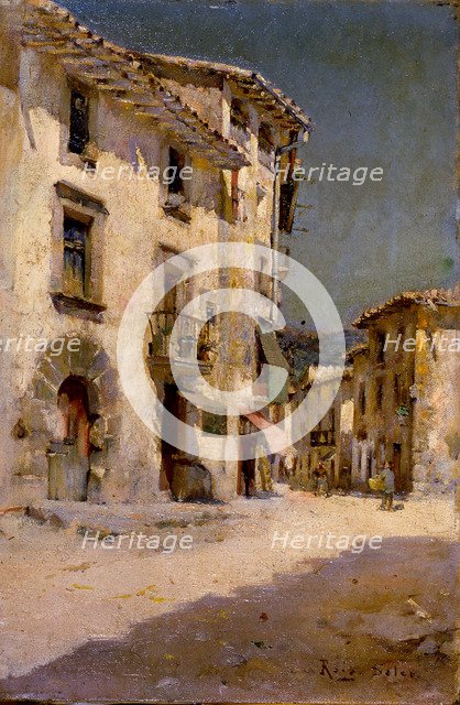  'Street of a village' by Joan Roig Soler.