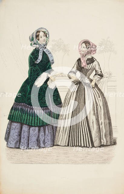 Fashion Plate - Fashions for December 1851. Creator: Unknown.