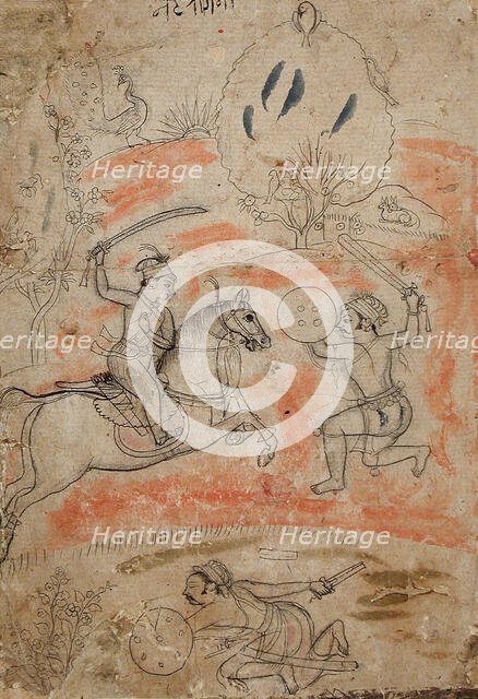 Nata Ragini, Folio from a Ragamala (Garland of Melodies), c1675. Creator: Unknown.