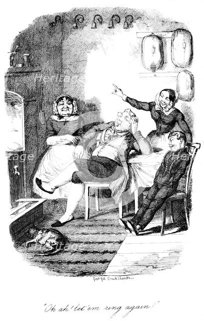 'Oh ah! let'em ring again!', c1840s.Artist: George Cruikshank