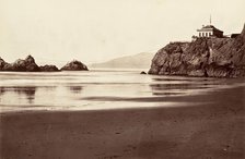 Cliff House and Seal Rock, 1868-69, printed ca. 1876. Creator: Carleton Emmons Watkins.