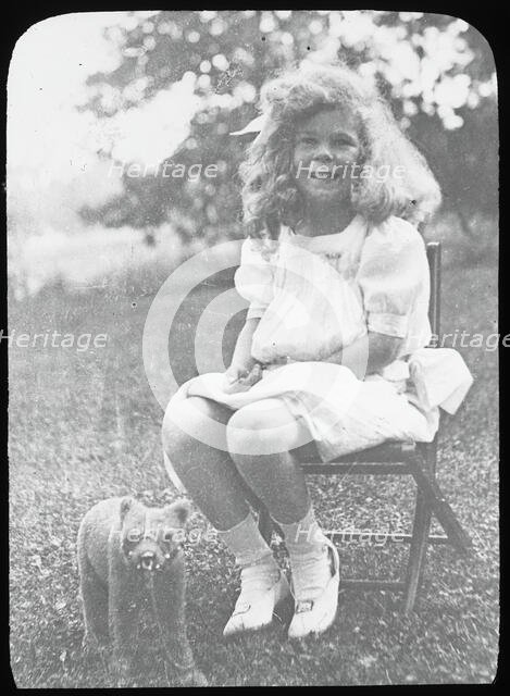 Untitled (Georgia E. with teddy bear), c. 1916. Creator: Alfred Stieglitz.