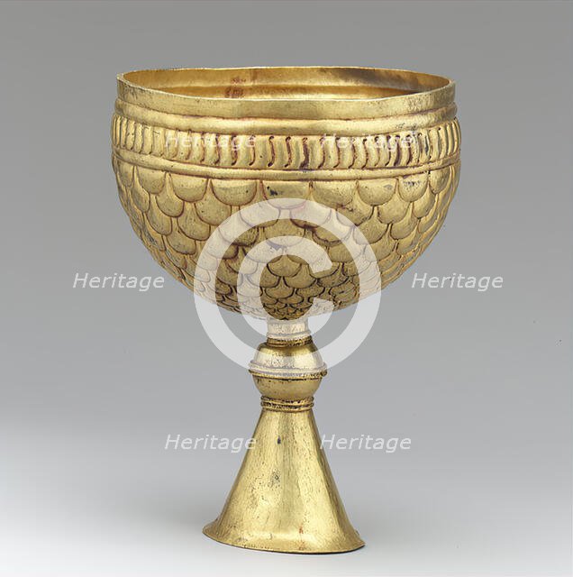 Gold Goblet, Avar or Byzantine, 700s. Creator: Unknown.