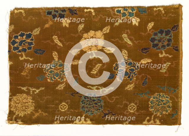 Textile Fragment, 1800s. Creator: Unknown.