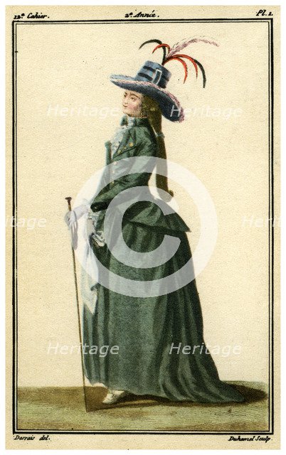 French fashions from the 18th century, 1786-1789 (1938). Artist: Unknown