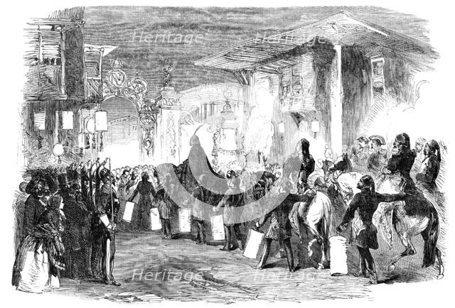 The Sultan Proceeding to the Ball given by the French Ambassador, at Constantinople, 1856.  Creator: Unknown.