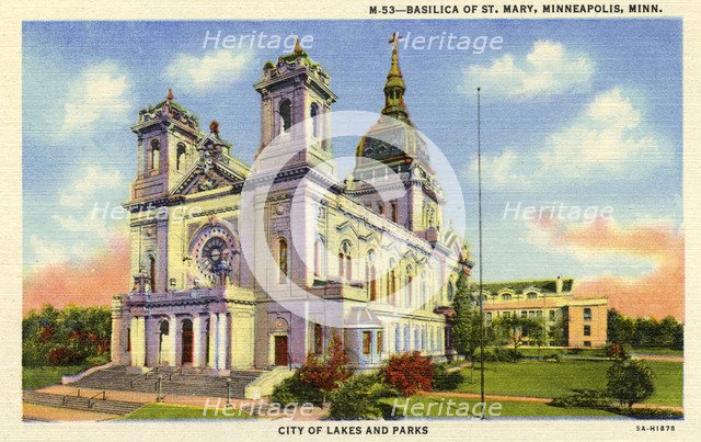Basilica of St Mary, Minneapolis, Minnesota, USA, 1935. Artist: Unknown