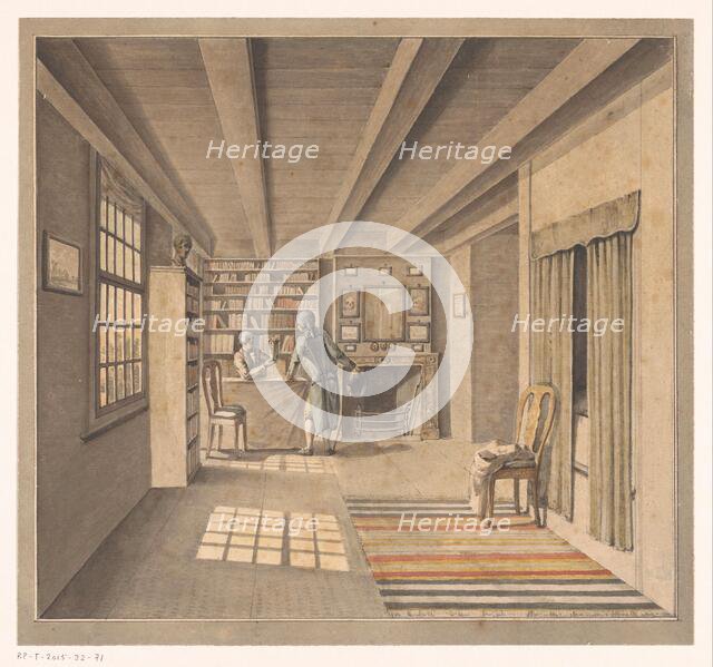 Interior with a bookseller, c.1800-c.1850. Creator: Anon.