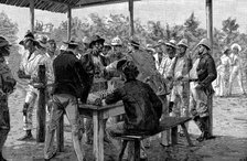 Paying West Indian labourers, 1888. Artist: Unknown