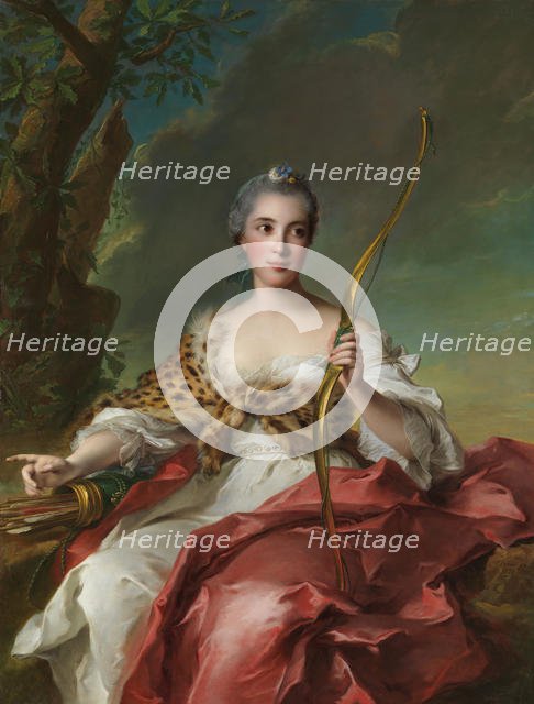 Madame Bergeret de Frouville as Diana, 1756. Creator: Jean-Marc Nattier.