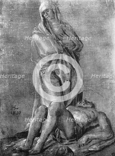 'The Virgin and the Dead Christ', 1913.Artist: Hans Leu The Younger