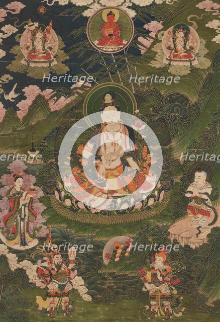 Thangka of the Avalokiteshvara, 18th century. Creator: Tibetan culture.
