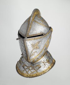 Close Helmet from a Garniture Made for a Member of the d'Avalos Family, German, c1560-70. Creator: Unknown.