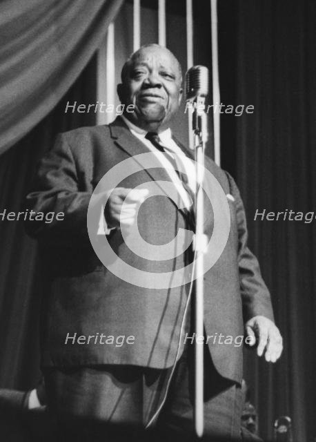 Jimmy Rushing with the Basie Band, London, 1963. Creator: Brian Foskett.