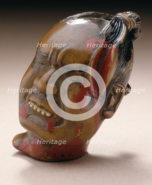 Head of Nitta Yoshisada, 19th century. Creator: Unknown.