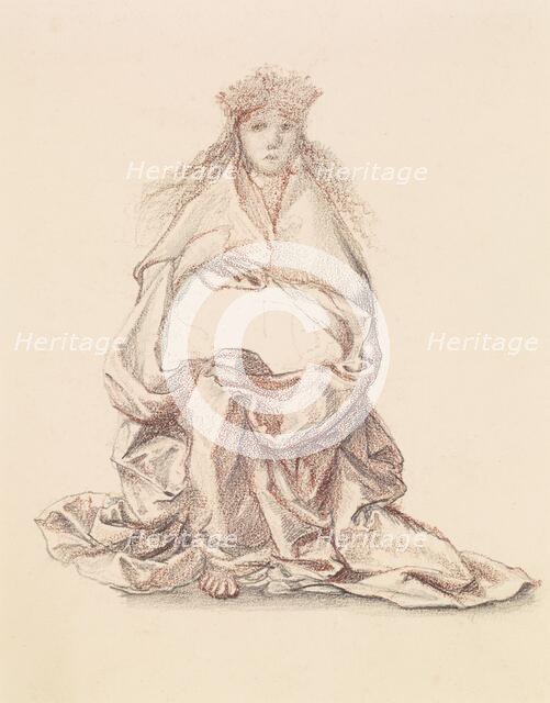 Drapery Study for Christ in Majesty, 1865-66. Creator: Sir Edward Coley Burne-Jones.