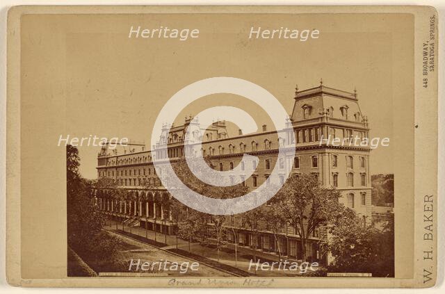 Grand Union Hotel at Saratoga Springs, N.Y., about 1880. Creator: Baker & Record.