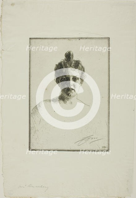 Mrs. Runeberg, 1900. Creator: Anders Leonard Zorn.