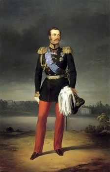 Portrait of Emperor Alexander II', (1818-1881), 1856. Creator: Bottman, Yegor (Gregor) (18..-1891).