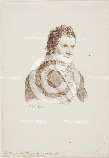 Portrait of the Engraver Baquoy, c. 1820. Creator: Andre Dutertre.