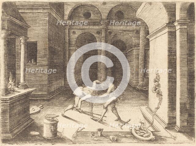 Two Apprentices Fighting. Creator: Jean de Gourmont I.