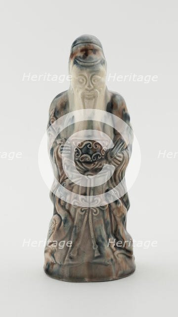 Figure of Shou Lao, Staffordshire, c. 1750. Creator: Staffordshire Potteries.