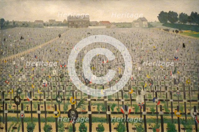 Military cemetery at Châlons-sur-Marne, 1917.