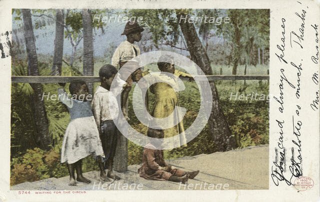 Waiting for the Circus, 1900 - 1902. Creator: Detroit Publishing Company.