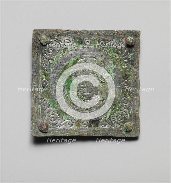 Tinned-Copper Plaque with a Personification, Byzantine, 350-400. Creator: Unknown.