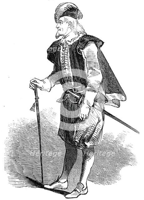 Mr. Farren, as "Sir Simon Sage", 1845. Creator: Unknown.
