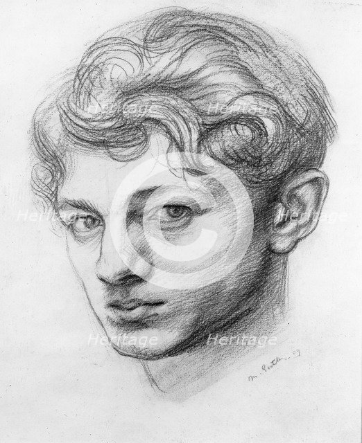 Mark Gertler (1891-1939), British artist - Self Portrait. Artist: Mark Gertler