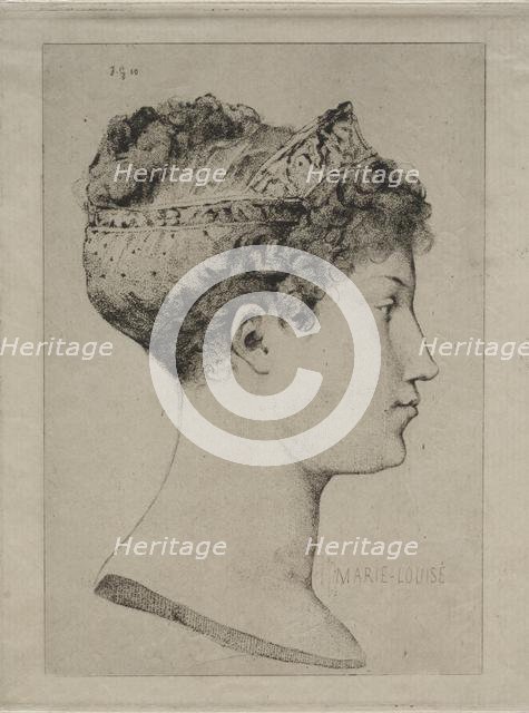 Marie Louise in Profile, 1860. Creator: Jules de Goncourt (French, 1830-1870).