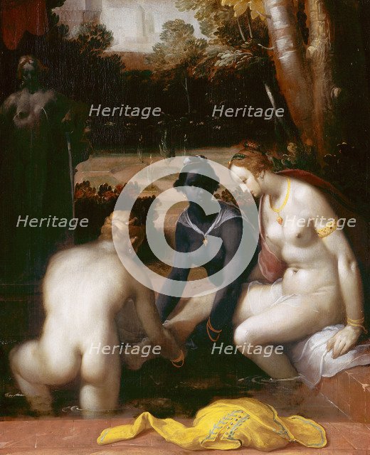 Bathsheba bathing, 1594. Artist: Haarlem, Cornelis Cornelisz., van (1562-1638)