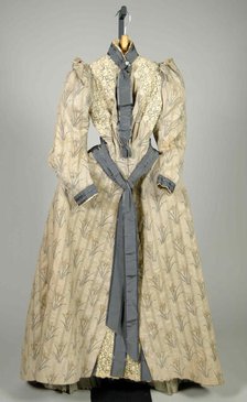 Afternoon dress, American, 1885-90. Creator: Unknown.
