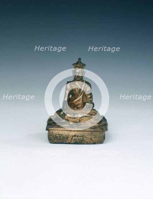 Gilt bronze Lama, Tibet, 17th century. Artist: Unknown