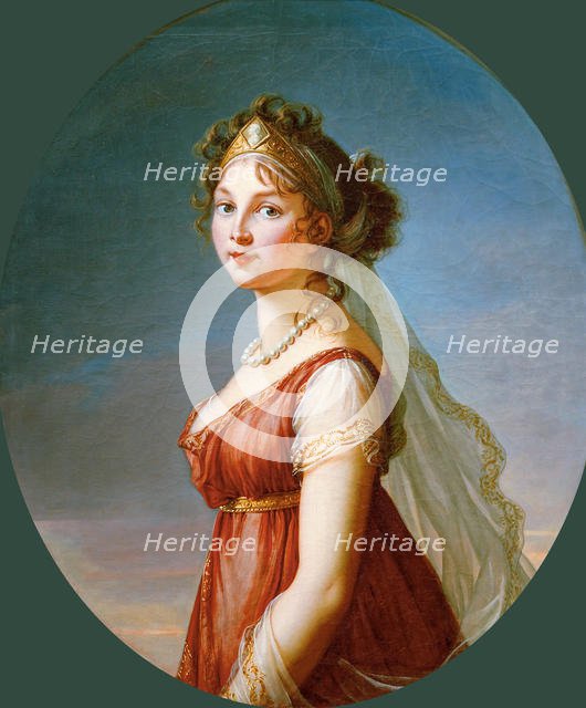 Portrait of Queen Louise of Prussia (1776-1810), 1802. Creator: Vigée Le Brun, Louise Élisabeth (1755-1842).