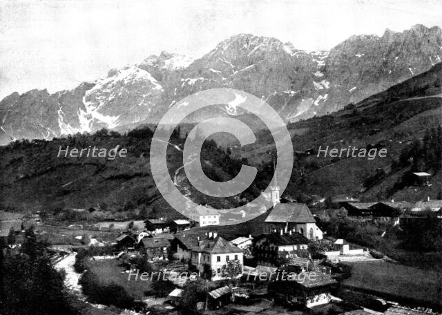The Emperor of Austria's famous shooting quarters: Chamois Lodge, in the Salzburg Alps, 1895. Creator: George Meisenbach.