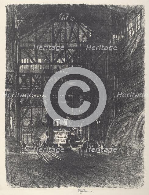 The Armour Plate Press, 1917. Creator: Joseph Pennell.