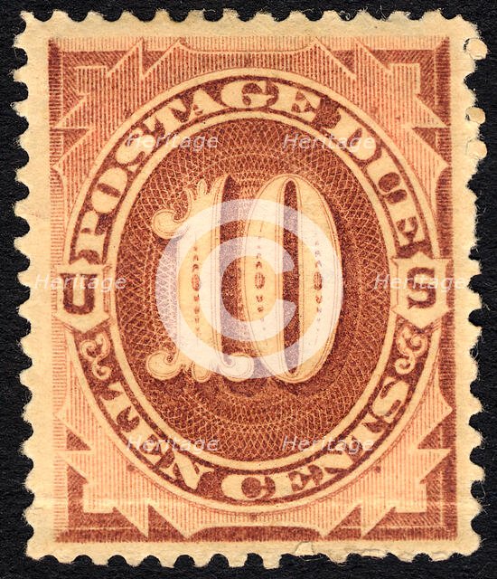 10c Postage Due single, 1879. Creator: Unknown.