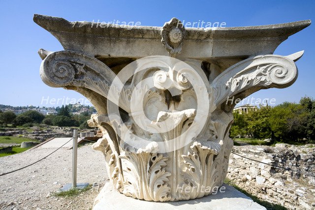 A capital in the Greek Agora of Athens, Greece. Artist: Samuel Magal