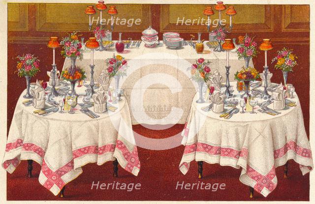 'Supper Tables with Buffet', c1907. Creator: Unknown.