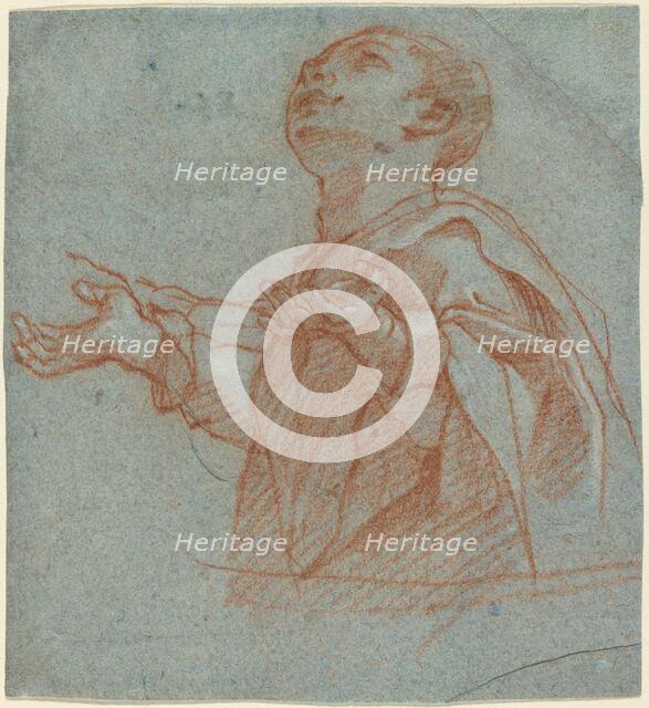 A Boy Gazing Upward in Adoration, c. 1594. Creator: Bartolomeo Cesi.