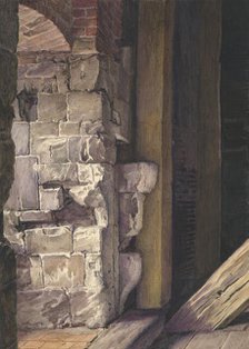 Study of stone and brickwork in an interior, c1830-1880. Creator: Solomon Alexander Hart.