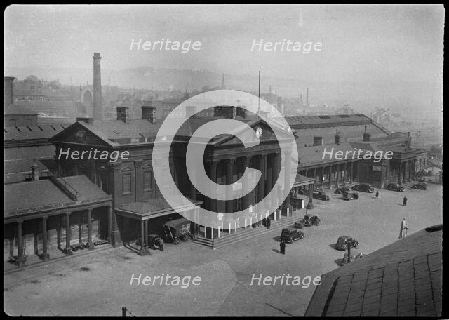 An elevated view from the south-east, looking down towards the front elevation..., 1942. Creator: George Bernard Wood.