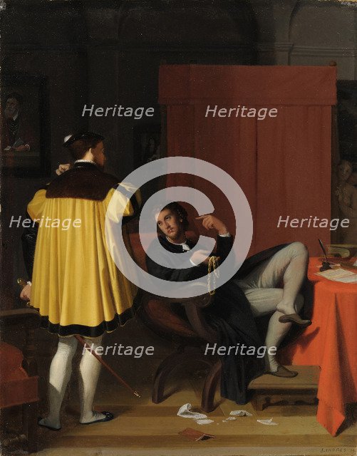 Aretino and the Envoy of Charles V. Artist: Ingres, Jean Auguste Dominique (1780-1867)