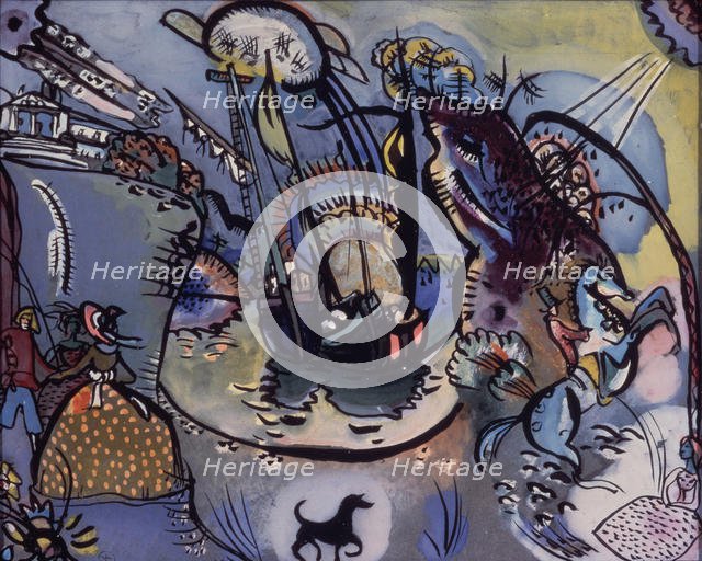 The Harbour, 1916. Artist: Kandinsky, Wassily Vasilyevich (1866-1944)