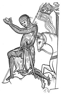 Knight in armour, late 13th century, (1892). Artist: Unknown
