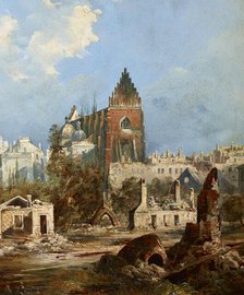 Dominican Church after the Fire of 1850. Creator: Adam Gorczynski.