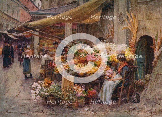 'A Stall at the Rialto, Venice', c1900 (1913). Artist: Walter Frederick Roofe Tyndale.