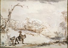 'Landscape with a Horseman', 1648-1650.  Artist: Rembrandt Harmensz van Rijn    